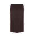 Mid-length pleated skirt Kamilla chocolate