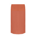 Mid-length pleated skirt Kamilla terracotta