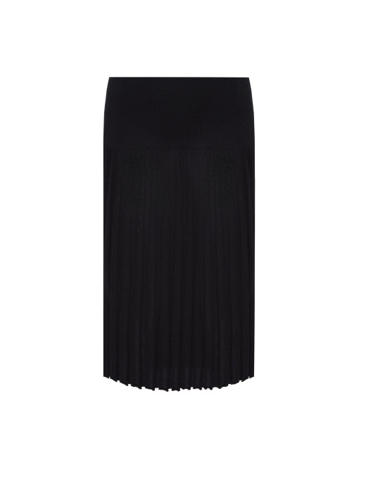 Mid-length pleated skirt Kamilla black