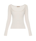 Jumper with an accent neckline Silva ivory