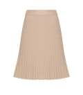 Pleated knee-length skirt Elle cream