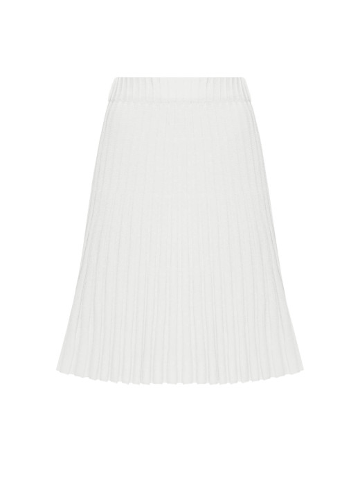Pleated knee-length skirt Elle milk