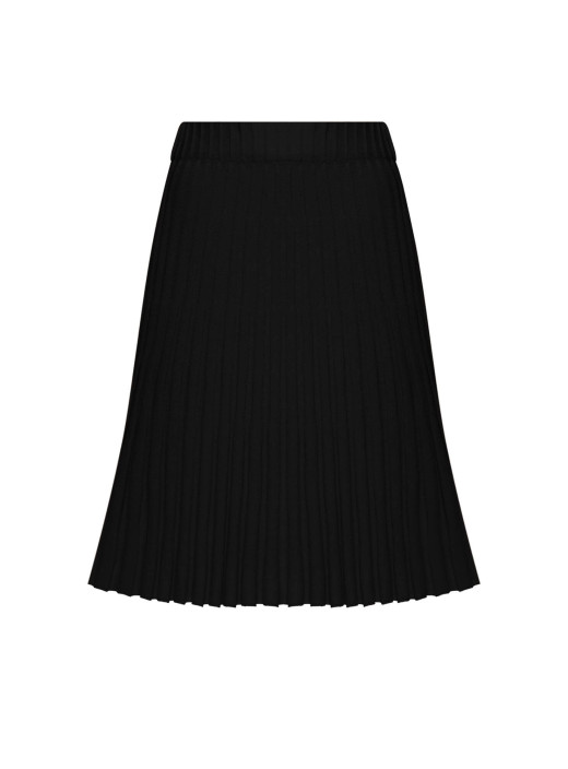 Pleated knee-length skirt Elle black