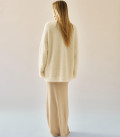 Fluffy yarn cardigan Safira pearl