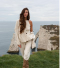 Rive textured knit loose-fit cardigan light beige