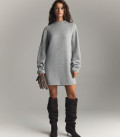 Lea soft warm yarn dress gray