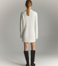 Lea soft warm yarn dress milk