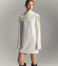 Lea soft warm yarn dress milk