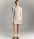 Lea soft warm yarn dress light beige