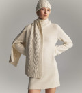 Lea soft warm yarn dress light beige