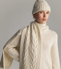 Lea soft warm yarn dress light beige