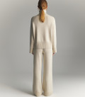 Vivienne-Nidea winter sweater and trousers set in light beige