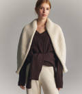 Liore geometric pattern jumper in chocolate