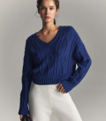 Liore geometric pattern jumper in blue