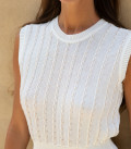 Midi dress Openwork milk