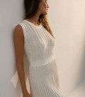 Midi dress Openwork milk