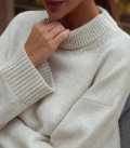 Sweater with cuffs Nidea light beige