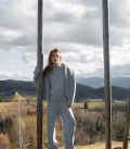 Straight cut trousers with cuffs Nidea gray