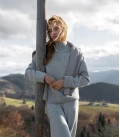 Straight cut trousers with cuffs Nidea gray