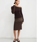 Midi skirt Sila Pokolin chocolate