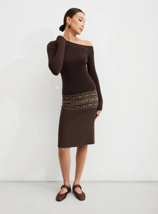 Midi skirt Sila Pokolin chocolate