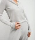 Jane set with flared trousers and jumper gray