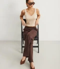 Tala straight-cut pants chocolate