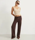 Tala straight-cut pants chocolate
