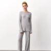 Pants with a textured pattern Primavera gray