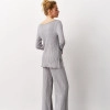 Pants with a textured pattern Primavera gray