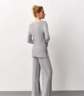 Pants with a textured pattern Primavera gray