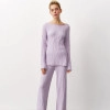 Pants with a textured pattern Primavera lavender