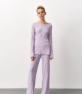 Pants with a textured pattern Primavera lavender