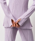 Pants with a textured pattern Primavera lavender