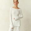 Pants with a textured pattern Primavera milk