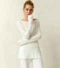 Pants with a textured pattern Primavera milk