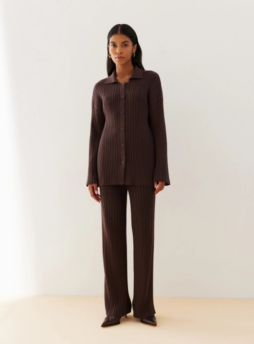Straight-fit trousers Adaline chocolate