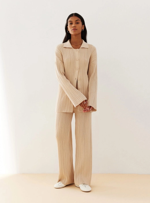 Straight-fit trousers Adaline cream