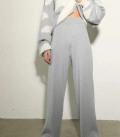 Gray trousers of a loose cut LU
