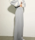 Gray trousers of a loose cut LU
