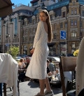 Ажурное платье с открытой спиной белое LU