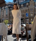 Ажурное платье с открытой спиной белое LU