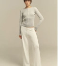 Silhouette cardigan "ZIPPER" gray