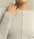 Silhouette cardigan "ZIPPER" gray