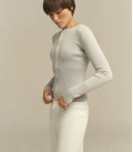 Silhouette cardigan "ZIPPER" gray