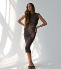 Cappuccino pencil skirt