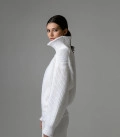 High neck sweater white