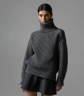 Turtleneck sweater dark gray