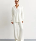 Pants straight from thick jersey milk