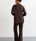 Pants straight from dense jersey chocolate